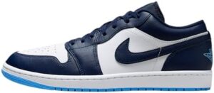 Nike Air Jordan 1 Low Men's Shoes (Midnight Navy/White/University Blue)