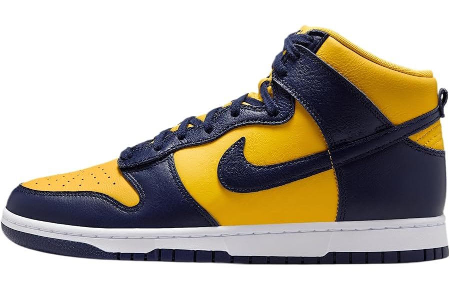Nike Dunk High Retro SE Men's Shoes (HF3143-700, Varsity Maize/White/Sanded Purple/Midnight Navy) Size 9