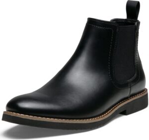 Vostey Chelsea Boots Men Casual Dress Boots Black Ankle Classic Slip on Boots for Men