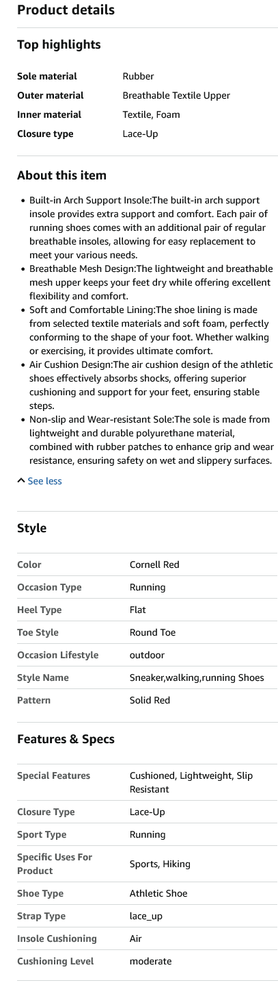 Mishansha Running Shoes for Men Sneakers Air Cushion Walking Shoes Comfortable Tennis Shoes Breathable Trail Running Shoes US Men 7-15 1 14