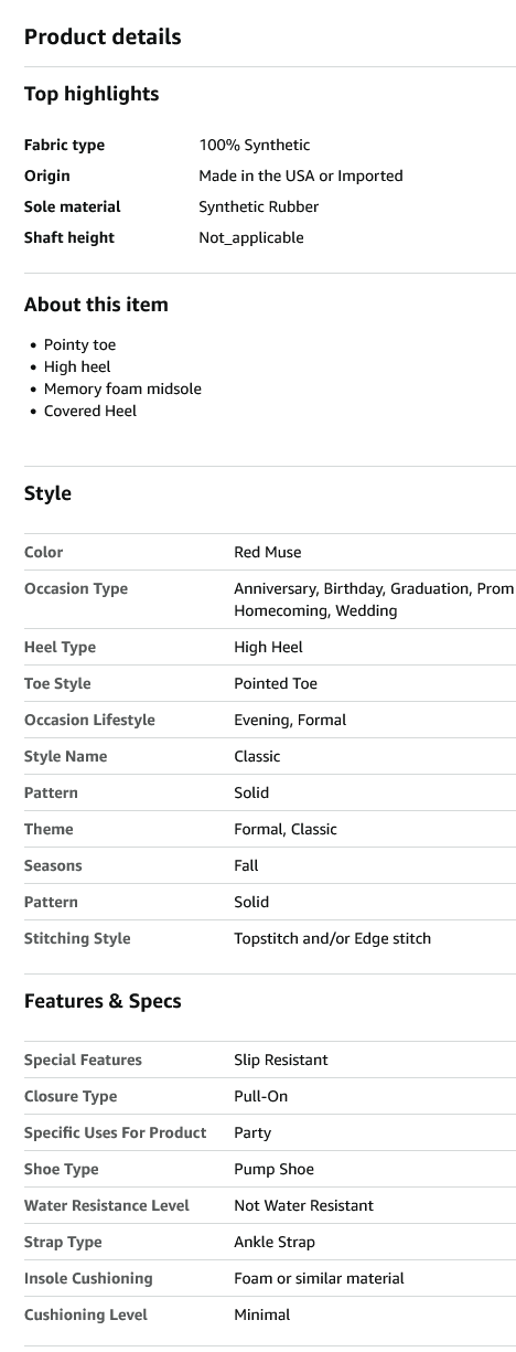 Screenshot 2026 07 02 At 22 16 14 Amazon.com Jessica Simpson Womens Prizma Pump Red Mousse 8 US Health Household